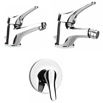 Set di miscelatori da bagno per lavabo, Bidet e Doccia Derby cartuccia ceramica by Argo Rubinetterie by CeramicStore | Lo specialista del tuo bagno