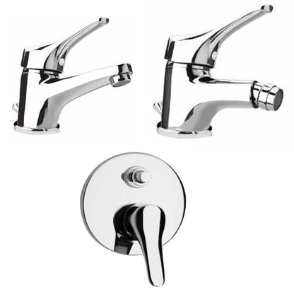 Set di miscelatori da bagno per lavabo, Bidet e Doccia con deviatore Derby cartuccia ceramica by Argo Rubinetterie by CeramicStore | Lo specialista del tuo bagno