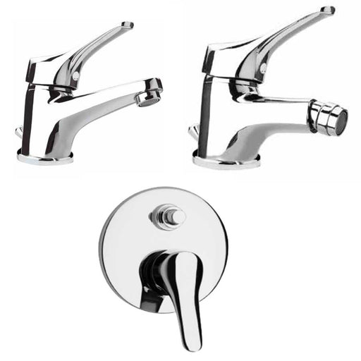 Set di miscelatori da bagno per lavabo, Bidet e Doccia con deviatore Derby cartuccia ceramica by Argo Rubinetterie by CeramicStore | Lo specialista del tuo bagno