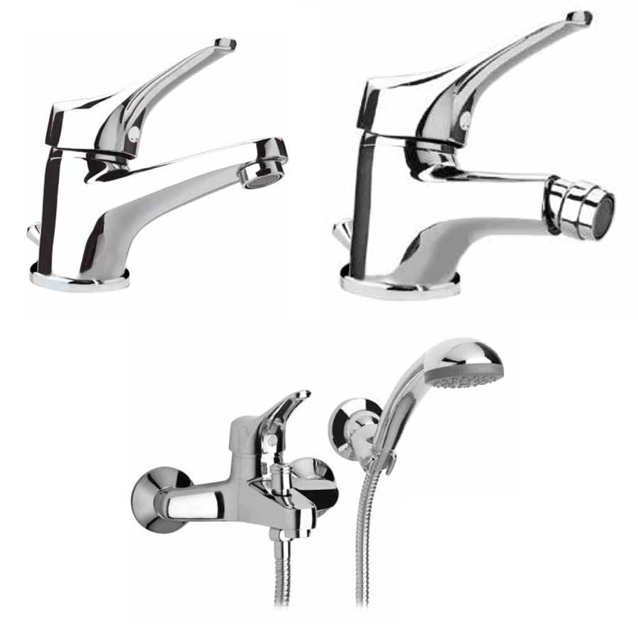 Set di miscelatori da bagno per lavabo, Bidet e Vasca Derby cartuccia ceramica by Argo Rubinetterie by CeramicStore | Lo specialista del tuo bagno