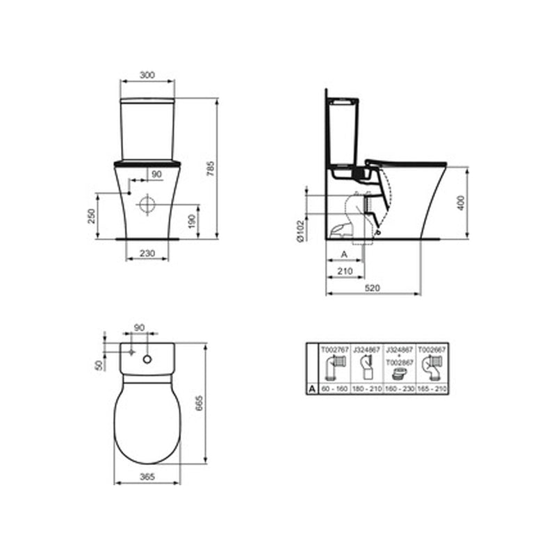 Vaso monoblocco 66