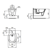 Bidet sospeso Ideal Standard Connect Air con kit fissaggio