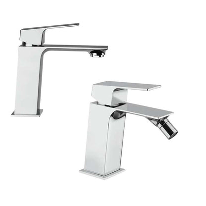 Set di rubinetti lavabo e Bidet cromato lucido collezione BLADE di Mamoli Rubinetterie by CeramicStore | Lo specialista del tuo bagno