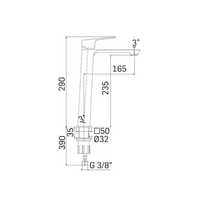 Set di rubinetti Lavabo Alto e Bidet cromato lucido collezione BLADE di Mamoli Rubinetterie by CeramicStore | Lo specialista del tuo bagno