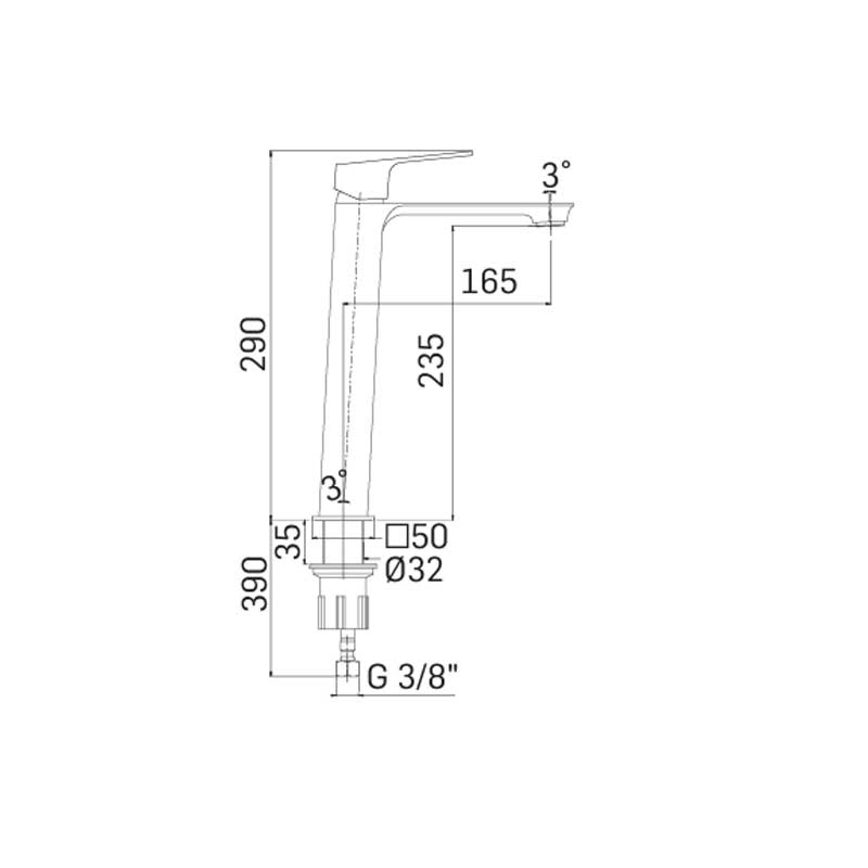 Set di rubinetti Lavabo Alto e Bidet cromato lucido collezione BLADE di Mamoli Rubinetterie by CeramicStore | Lo specialista del tuo bagno