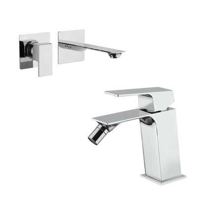 Set di rubinetti Lavabo Incasso e Bidet cromato lucido collezione BLADE di Mamoli Rubinetterie by CeramicStore | Lo specialista del tuo bagno