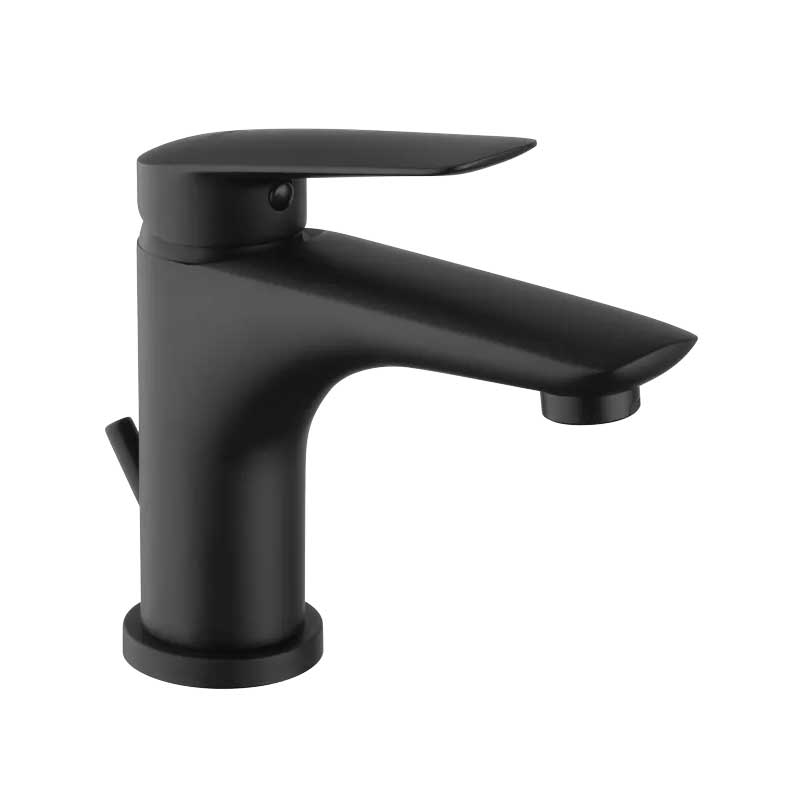 Miscelatore monocomando lavabo con scarico finitura cromato Nero Opaco collezione Penelope di Mamoli Rubinetterie by CeramicStore | Lo specialista del tuo bagno