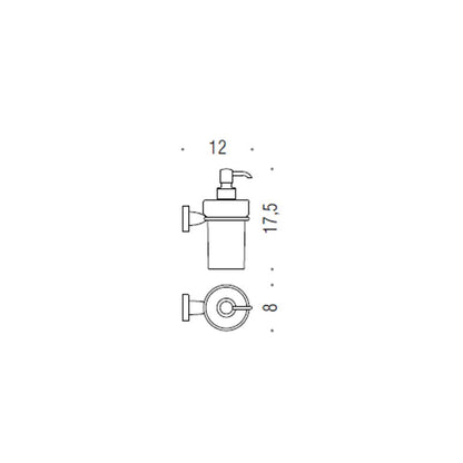 Dispenser Sapone Nero Opaco con Contenitore in vetro satinato Colombo Design collezione Basic Con fissaggio a tassello by CeramicStore | Lo specialista del tuo bagno