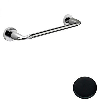 Porta salviette cm 31 Nero Opaco Colombo Design collezione Basic Con fissaggio a tassello e ad incollo con kit opzionale by CeramicStore | Lo specialista del tuo bagno