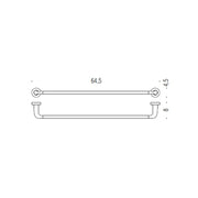 Porta salviette cm 64 Nero Opaco Colombo Design collezione Basic Con fissaggio a tassello e ad incollo con kit opzionale by CeramicStore | Lo specialista del tuo bagno