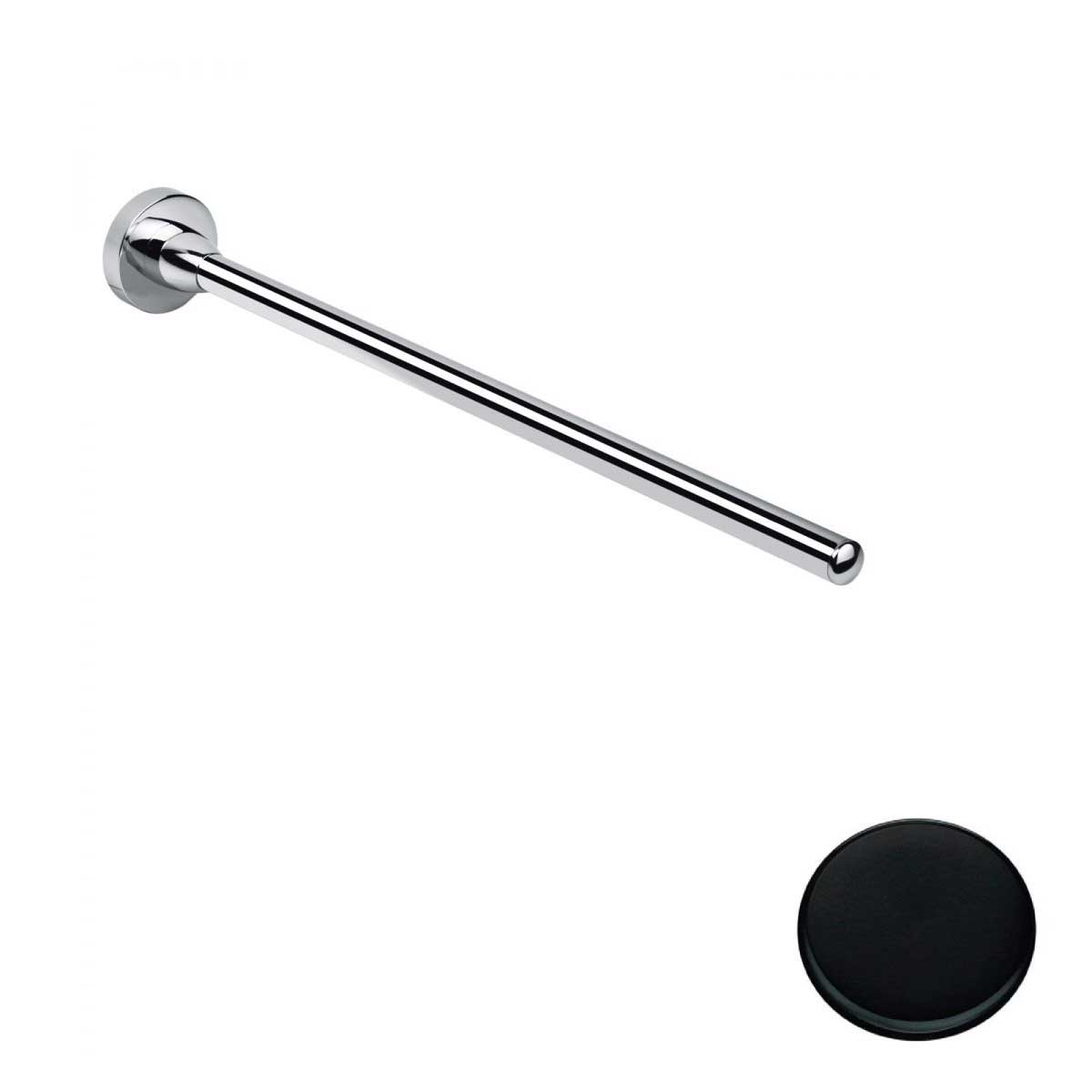 Porta salviette fisso cm 34 Nero Opaco Colombo Design collezione Basic Con fissaggio a tassello e ad incollo con kit opzionale by CeramicStore | Lo specialista del tuo bagno