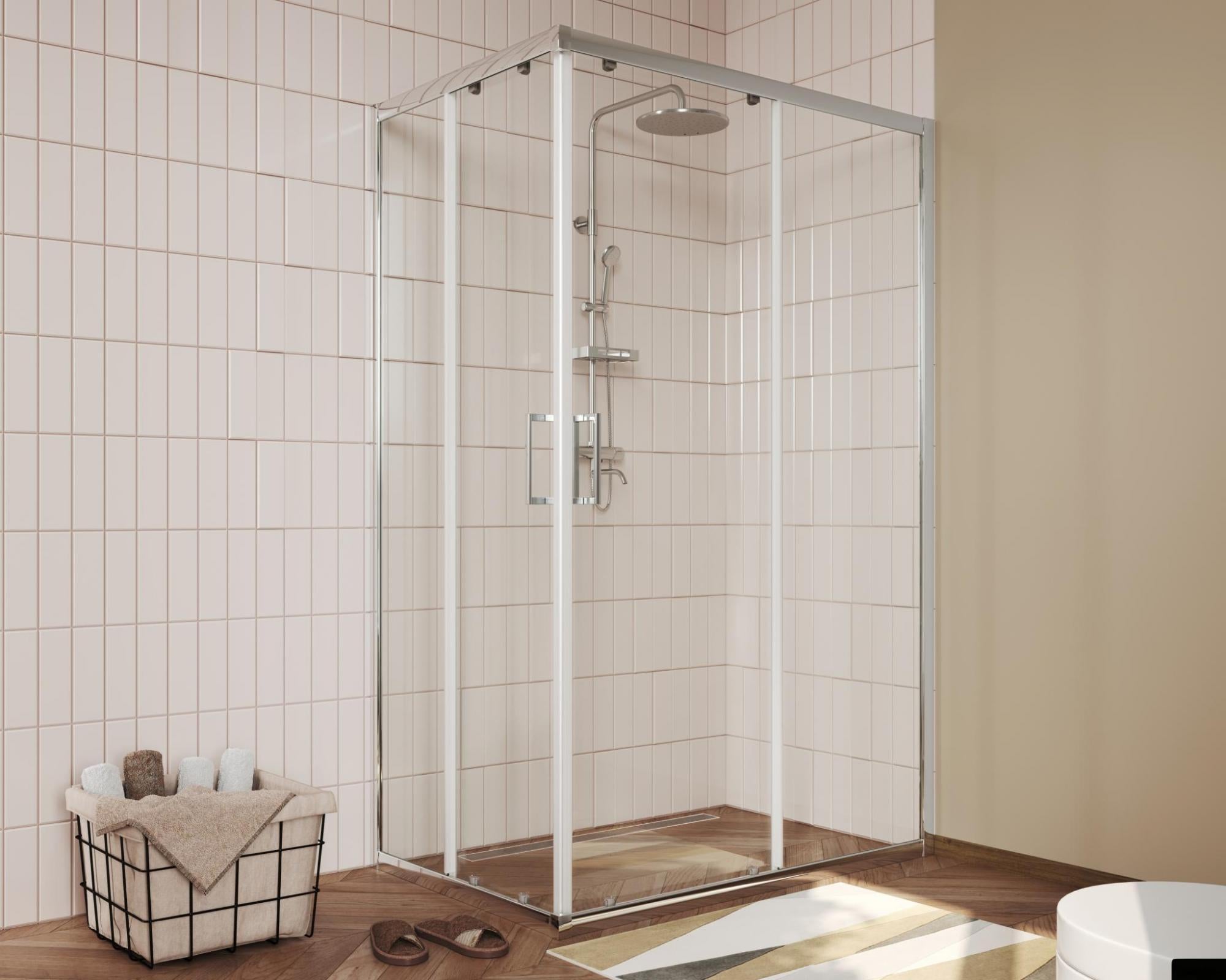 Box doccia modello Camille 70x90 cm vetro trasparente e porte scorrevoli by CeramicStore | Lo specialista del tuo bagno