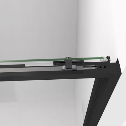 Box doccia rettangolare con apertura scorrevole cm 165x70 modello Twenty Black in cristallo temperato mm 6 e profili di colore nero by CeramicStore | Lo specialista del tuo bagno