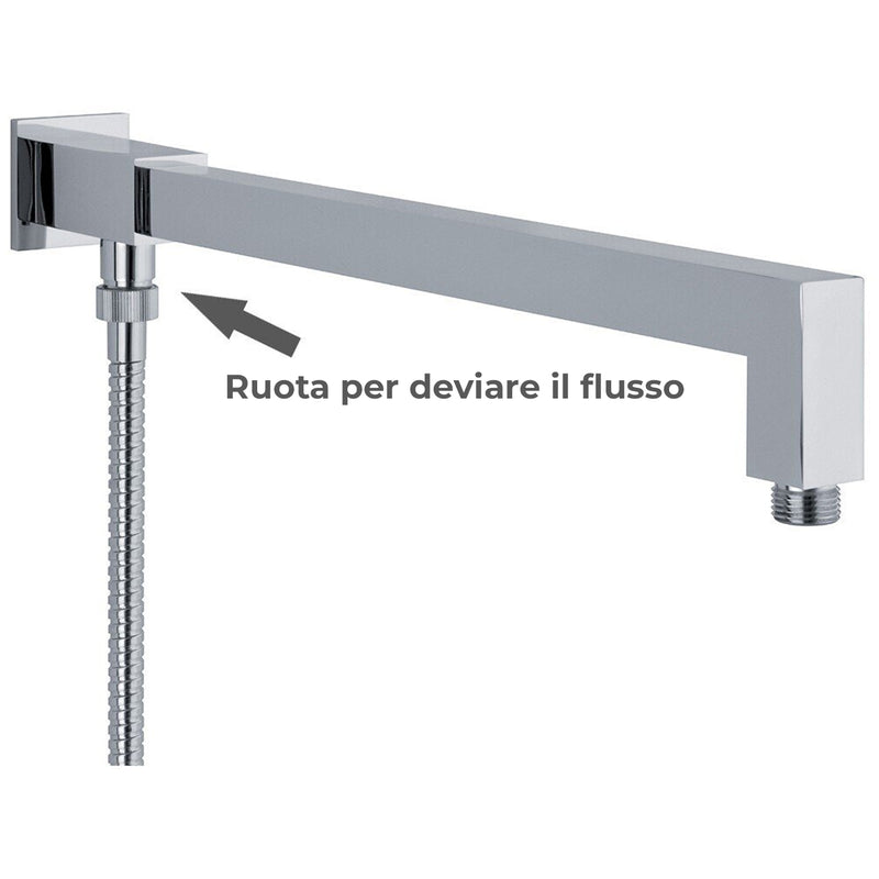 Braccio doccia 25x25mm con deviatore in ottone by CeramicStore | Lo specialista del tuo bagno
