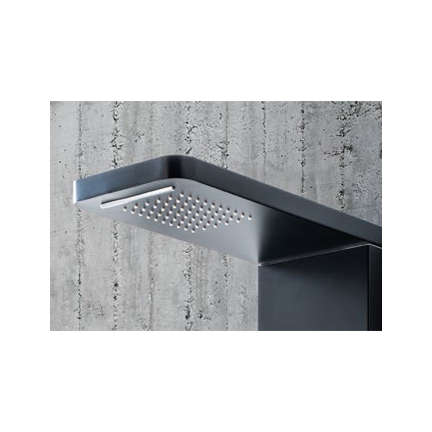 Pannello doccia idromassaggio a cascata modello Monte Baldo di Weiss Stern - Nero by CeramicStore | Lo specialista del tuo bagno