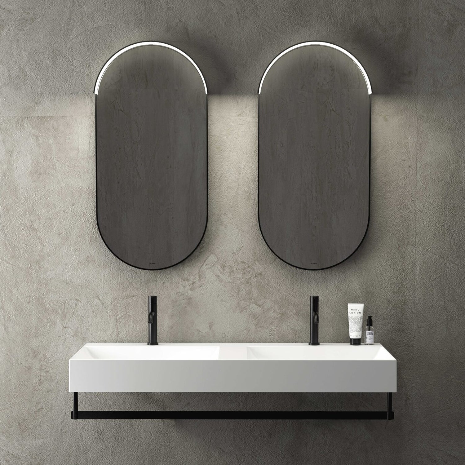 Lavabo doppia vasca T-Edge 120x47x12 cm Ceramica Globo €“ Bianco lucido