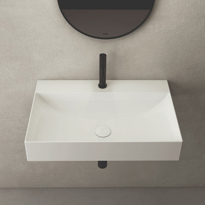 Lavabo rettangolare T-Edge 55x47x12 cm Ceramica Globo €“ Bianco lucido
