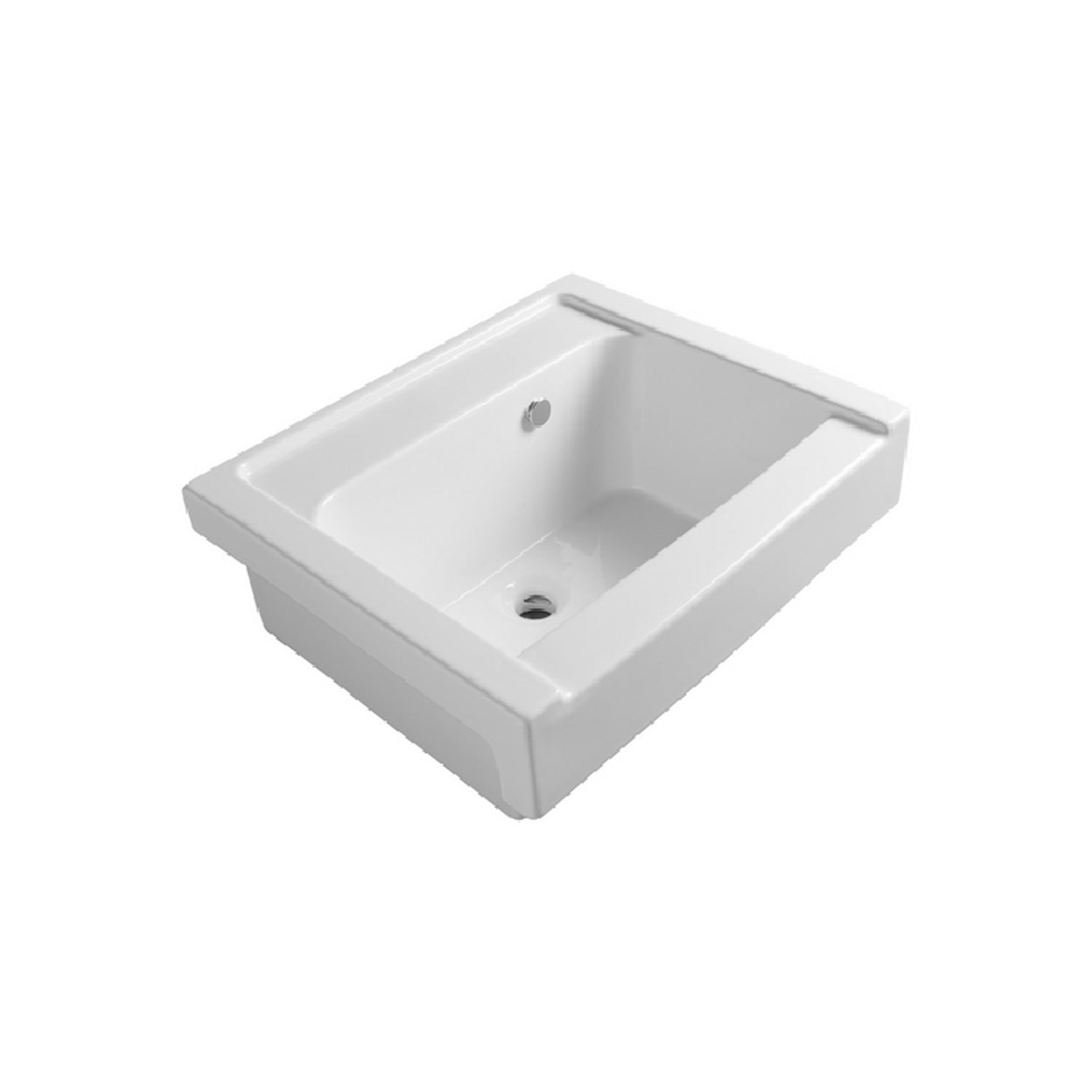 Lavabo in ceramica 51,5 x 50,5 cm Bianco - Ricambio per art. 140-XMN e 140-XMS by CeramicStore | Lo specialista del tuo bagno