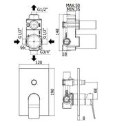 Kit doccia Paffoni serie Tilt con soffione miscelatore e doccetta cromati by CeramicStore | Lo specialista del tuo bagno