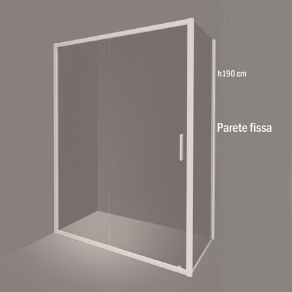 Parete fissa Barbados 70cm cristallo 6mm stampato c Made in Italy by CeramicStore | Lo specialista del tuo bagno