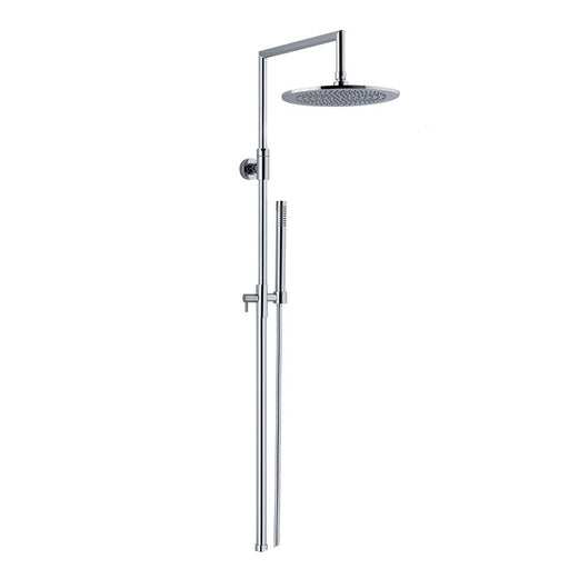 Colonna doccia tonda 2,4cm in ottone con supporto, soffione e attacco 3/4F by CeramicStore | Lo specialista del tuo bagno