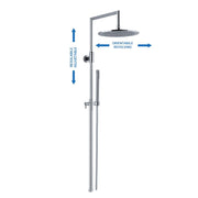 Colonna doccia tonda 2,4cm in ottone con supporto, soffione e attacco 3/4F by CeramicStore | Lo specialista del tuo bagno