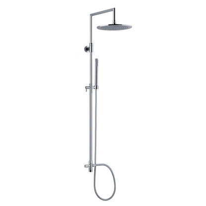 Colonna doccia tonda 2,4cm in ottone con deviatore, soffione e attacco 3/4F by CeramicStore | Lo specialista del tuo bagno