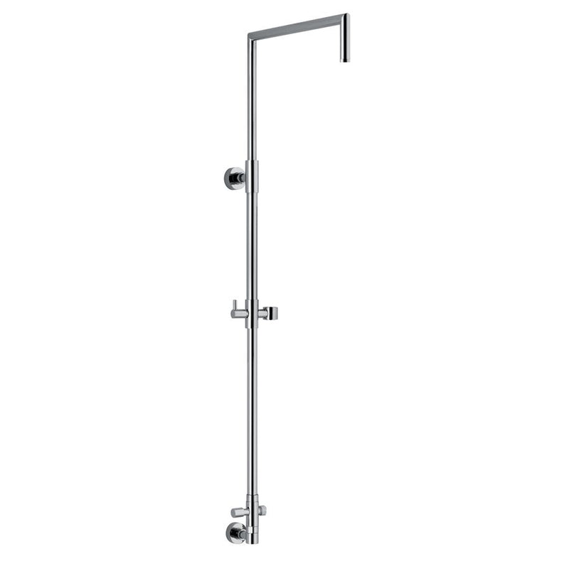 Colonna doccia tonda 2,4cm in ottone con deviatore e presa acqua a muro by CeramicStore | Lo specialista del tuo bagno