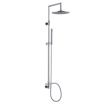 Colonna doccia tonda 2,4cm con soffione e presa acqua a muro by CeramicStore | Lo specialista del tuo bagno