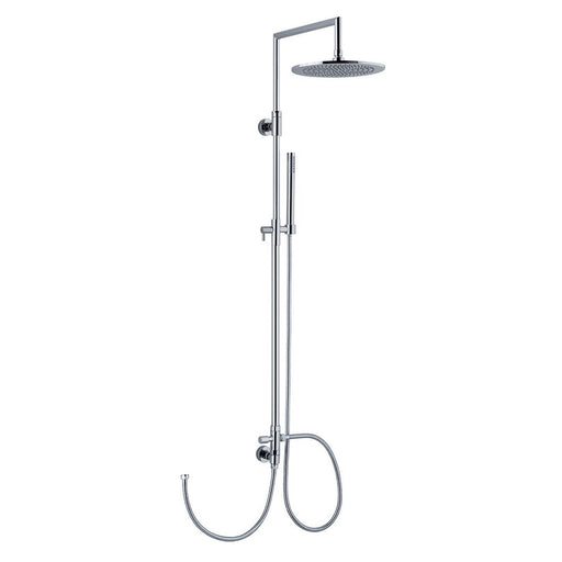 Colonna doccia tonda 2,4cm con soffione e attacco flessibile by CeramicStore | Lo specialista del tuo bagno