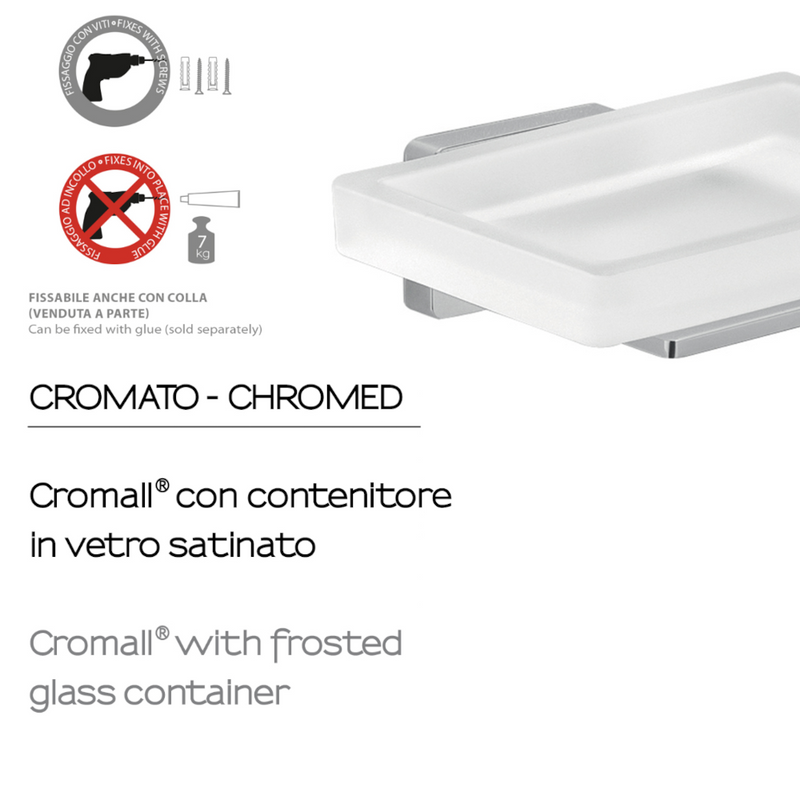 Portasapone a muro in Acciaio Inox Gedy modello Atena - Cromato by CeramicStore | Lo specialista del tuo bagno