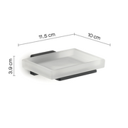 Portasapone a muro in Acciaio Inox Gedy modello Atena - Nero Matt by CeramicStore | Lo specialista del tuo bagno