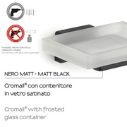 Portasapone a muro in Acciaio Inox Gedy modello Atena - Nero Matt by CeramicStore | Lo specialista del tuo bagno