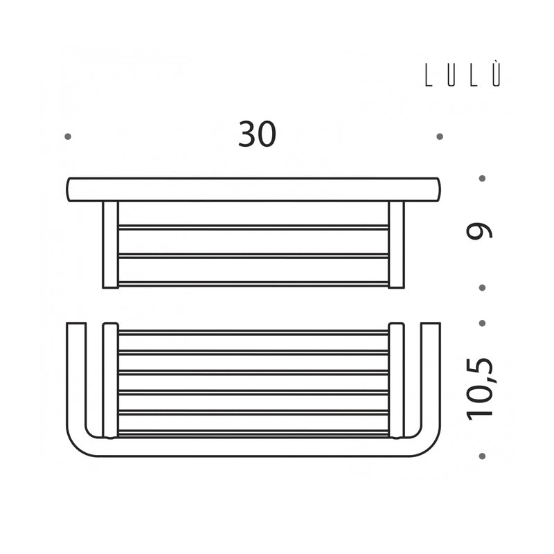 Colombo Design Porta Oggetti 30cm - In Ottone Lulà Collezione by CeramicStore | Lo specialista del tuo bagno