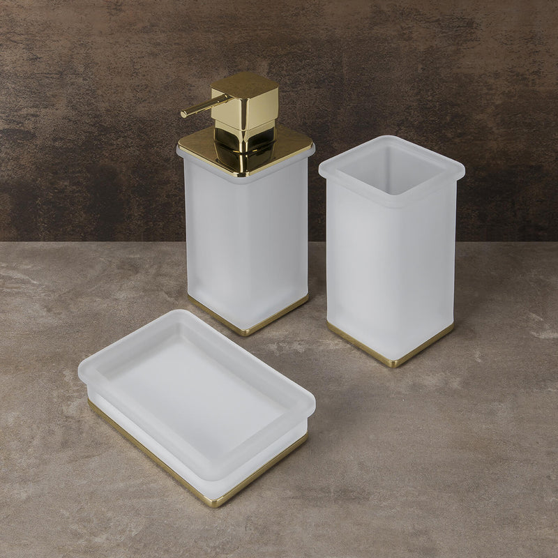 Porta bicchiere d'appoggio in ottone collezione Lulà¹ di Colombo Design by CeramicStore | Lo specialista del tuo bagno