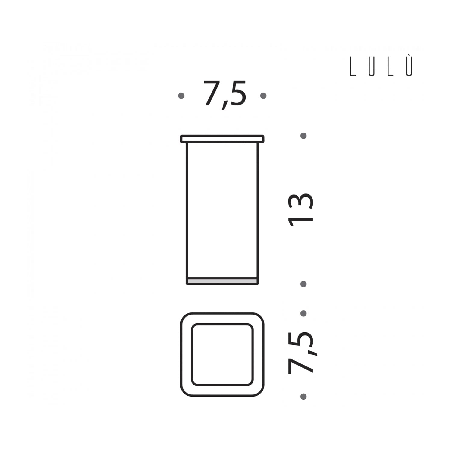 Bicchiere in vetro acidato collezione Lulà¹ di Colombo Design