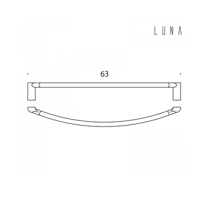 Porta salvietta 63cm in ottone collezione Luna di Colombo Design by CeramicStore | Lo specialista del tuo bagno