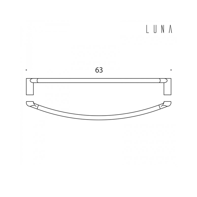Porta salvietta 63cm in ottone collezione Luna di Colombo Design by CeramicStore | Lo specialista del tuo bagno