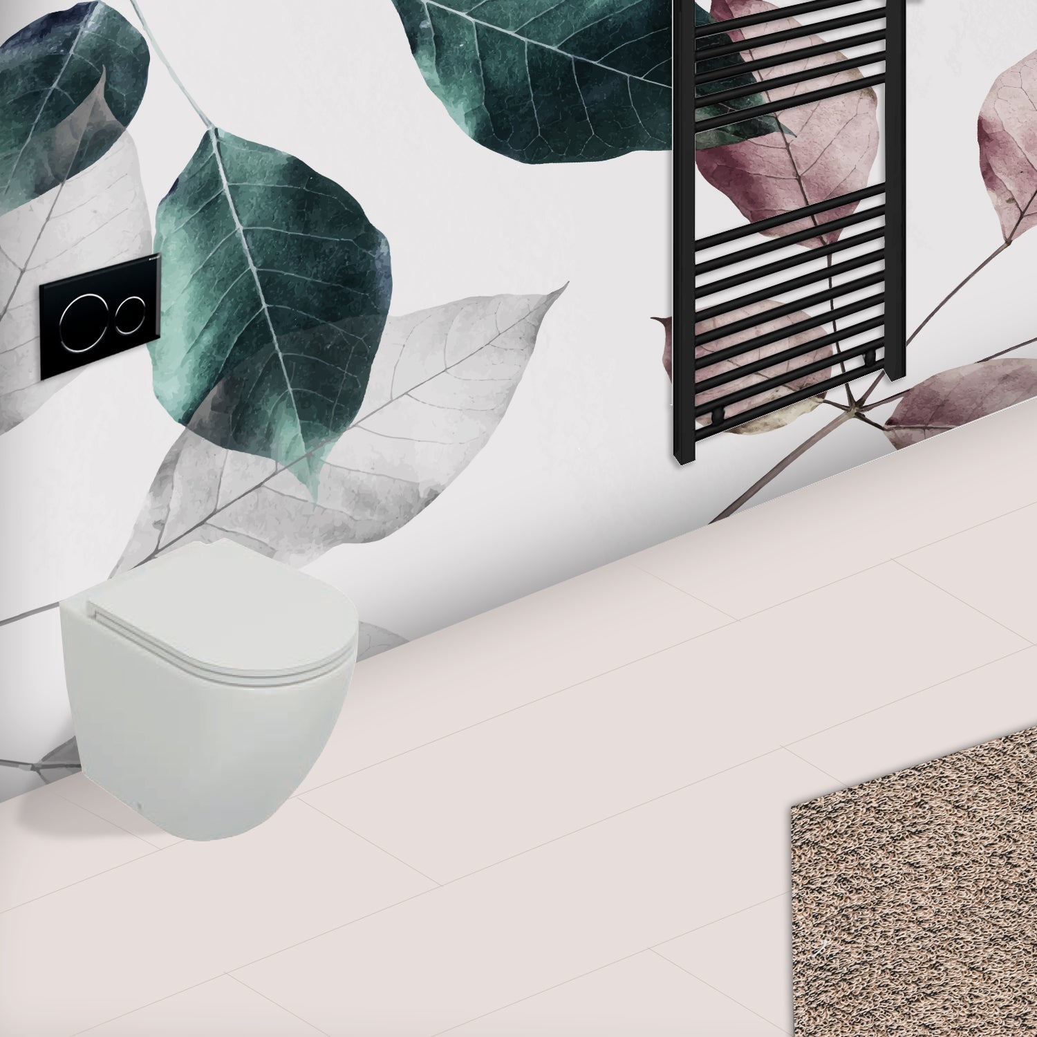 Vaso filomuro Rimless BathCore serie Infinity 52x36