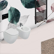 Sanitari Filomuro Rimless con copriwater Soft Close BathCore serie Infinity 53x36