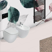 Sanitari Filomuro Rimless con copriwater Soft Close BathCore serie Infinity 53x36