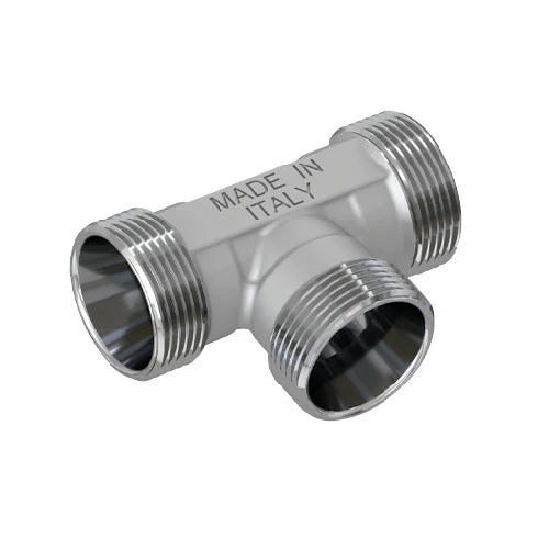 Raccordo a t maschio cromato 24x19 fil d.16