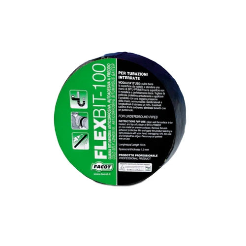 Nastro autoadesivo elastomero-bitume flexbit-hd h. 100 mm x 10 m