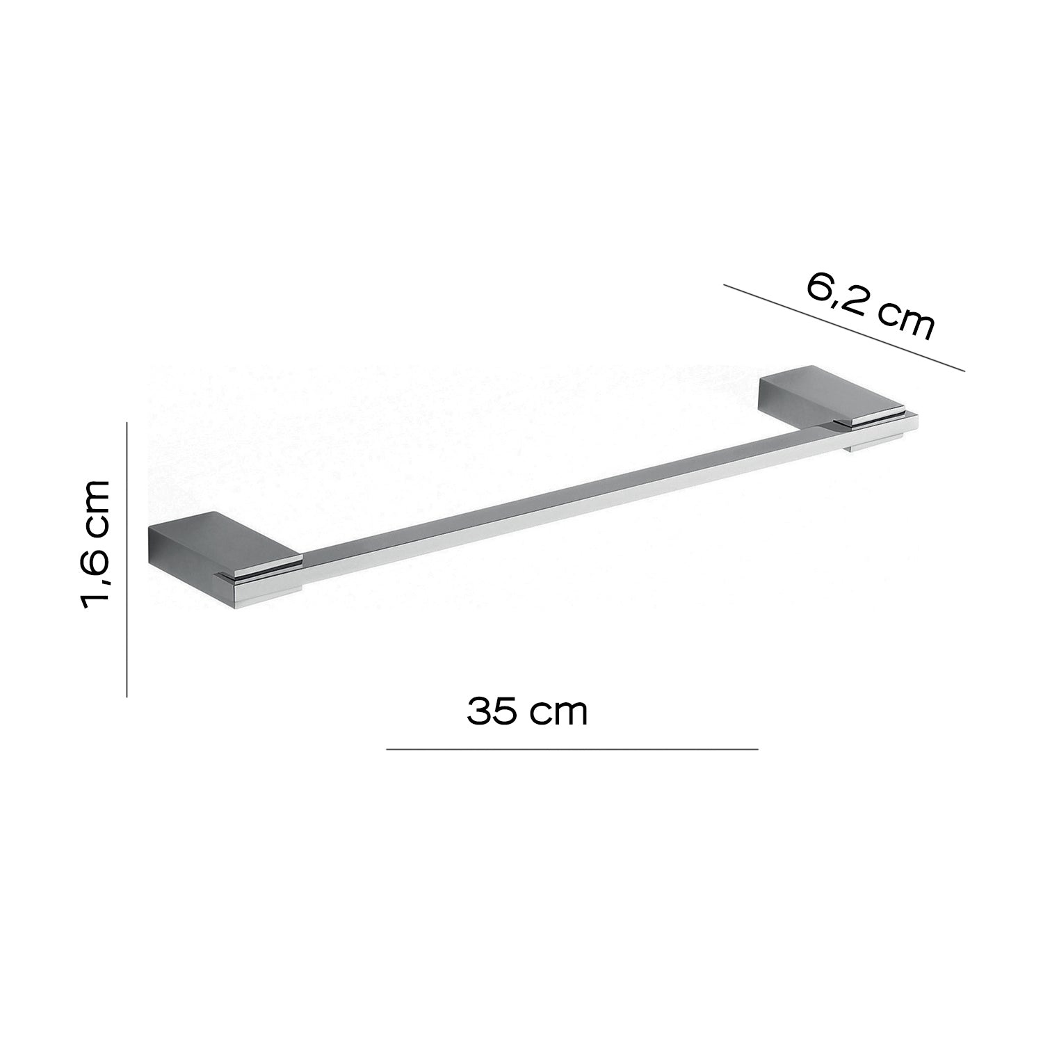 Portasalviette 35 cm in Acciaio Inox di Gedy serie Kansas - Cromato by CeramicStore | Lo specialista del tuo bagno