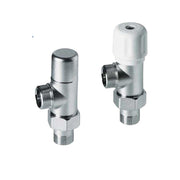 Kit Valvola e Detentore bianchi per termoarredo RCR POLETTI Installazione orizzontale by CeramicStore | Lo specialista del tuo bagno