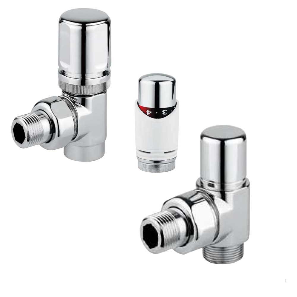 Kit Termostatico con Valvola e Detentore Cromati per termoarredo RCR POLETTI by CeramicStore | Lo specialista del tuo bagno