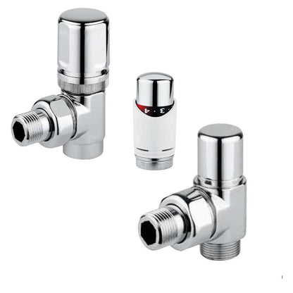 Kit Termostatico con Valvola e Detentore Cromati per termoarredo RCR POLETTI by CeramicStore | Lo specialista del tuo bagno