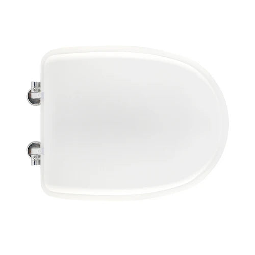 Sedile wc per jumbo vaso arethona forma 6 bianco -cerniere c espansione