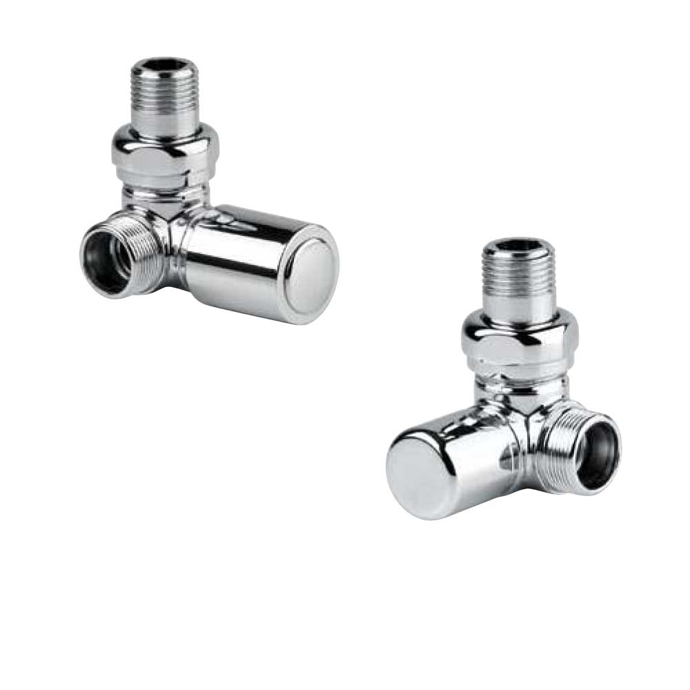 Kit Valvola e Detentore ad Angolo per termoarredo Finitura Cromo RCR POLETTI by CeramicStore | Lo specialista del tuo bagno