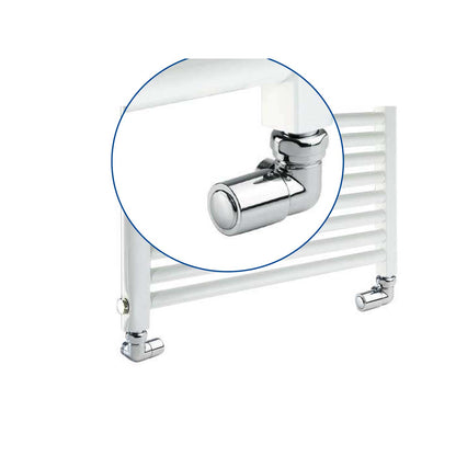 Kit Termostatico con Valvola e Detentore ad Angolo per termoarredo Finitura Cromo RCR POLETTI by CeramicStore | Lo specialista del tuo bagno